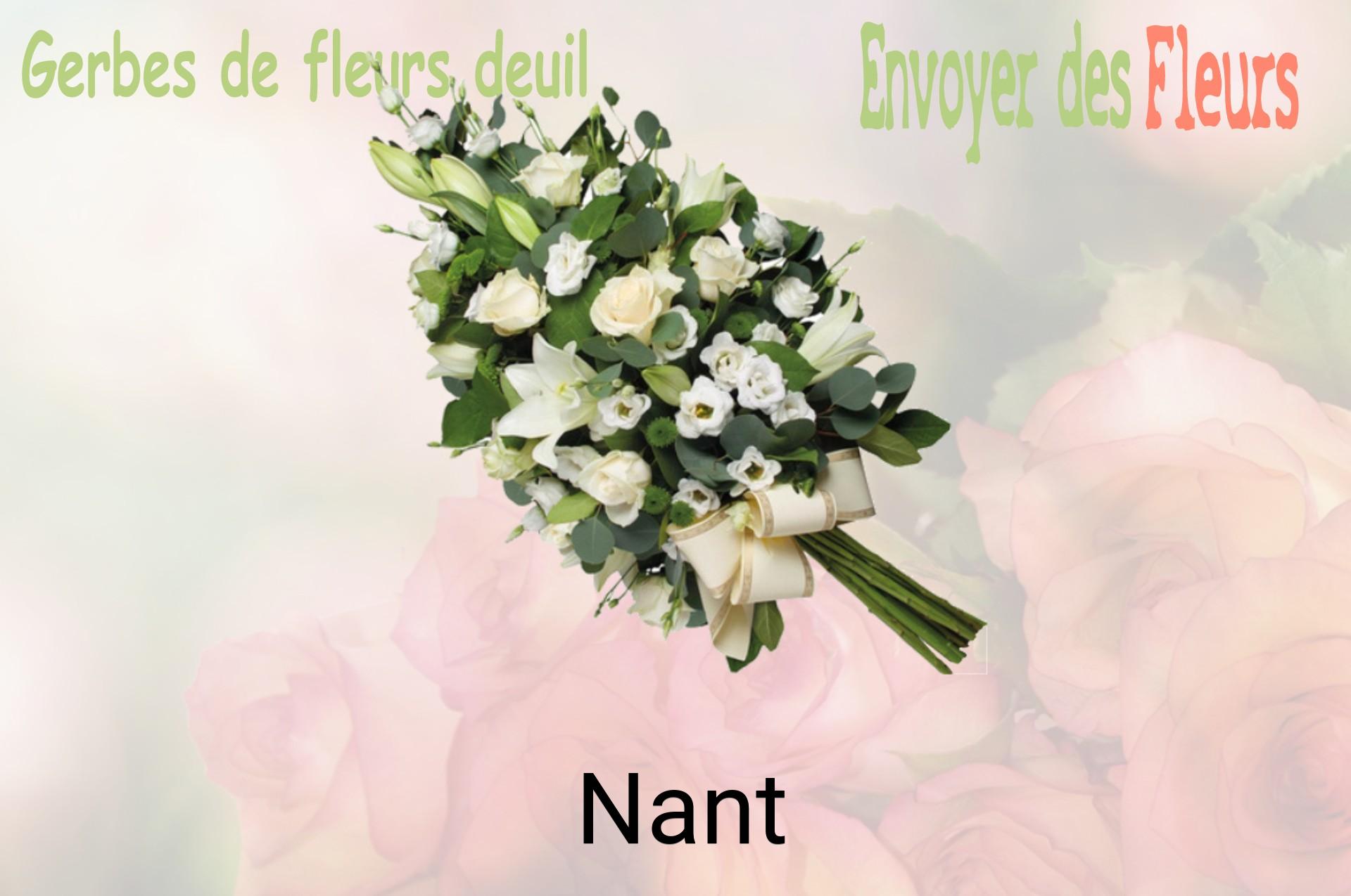 Gerbe de fleurs de deuil livrée à Nant
